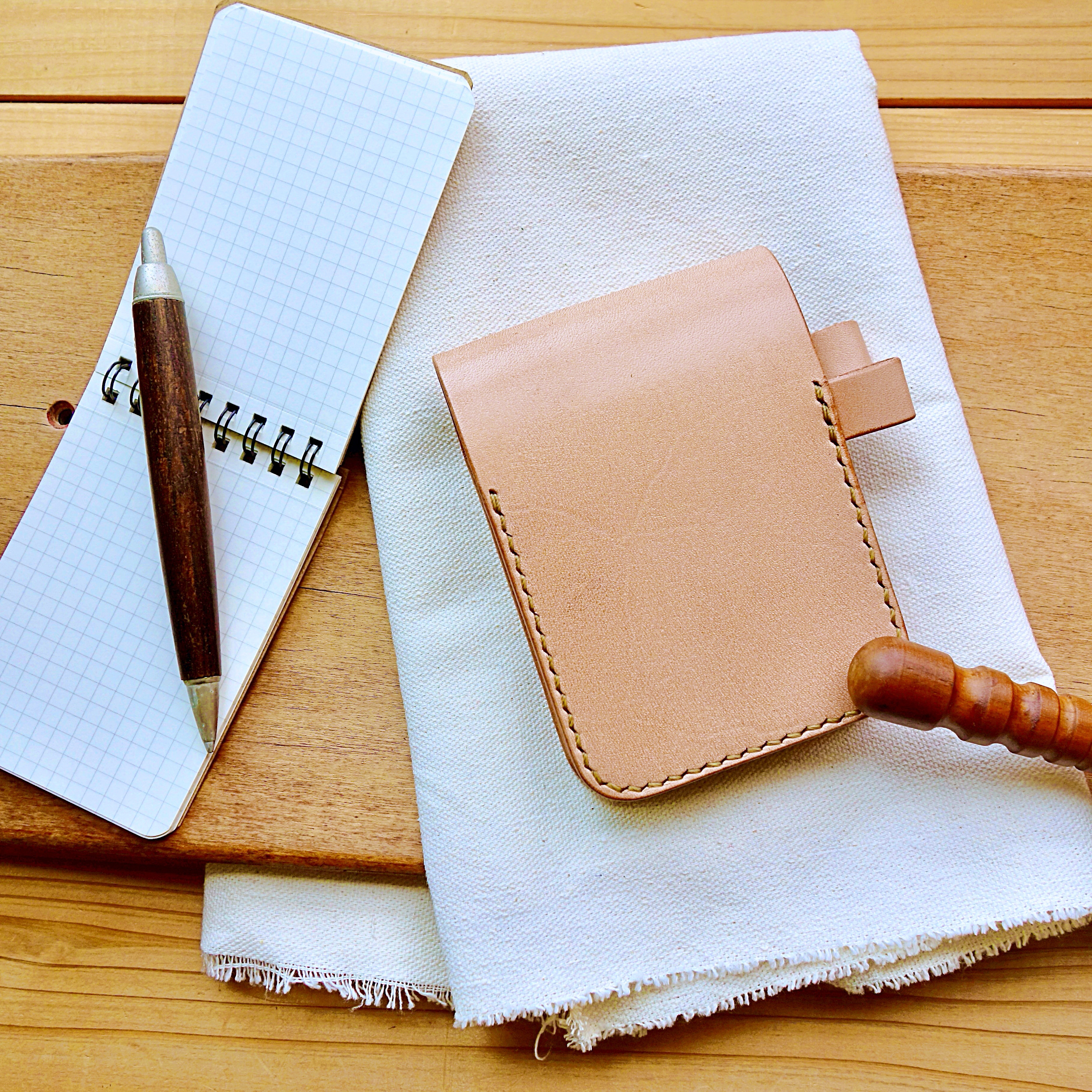 A7メモ帳カバー　RHODIA No11対応　本革　レザー　ヌメ革　S-014