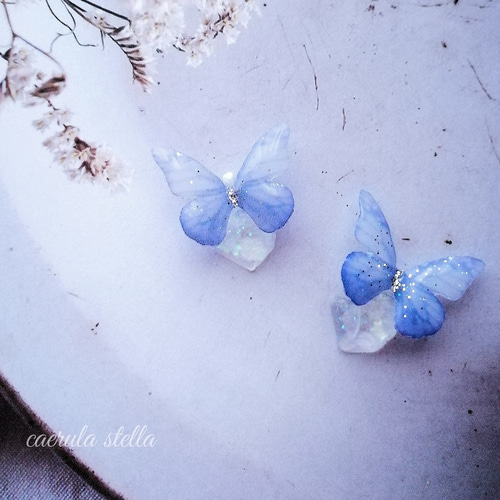 新型 鉱石 レジン レインボー リトルウッズ ぽわぽわ 蝶々 ジルコニア