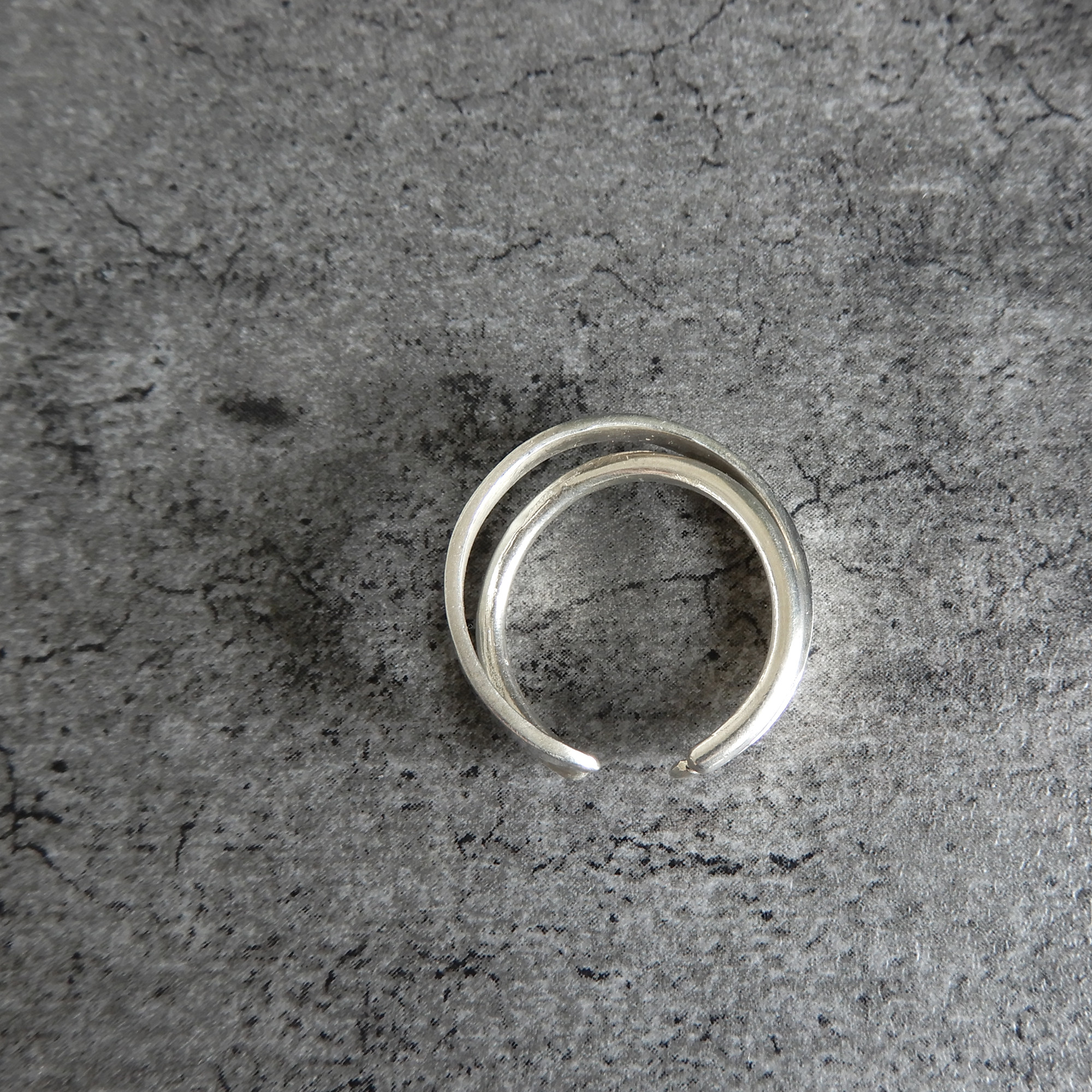 【再販・サイズ調整可】クロスリングS / silver　R038