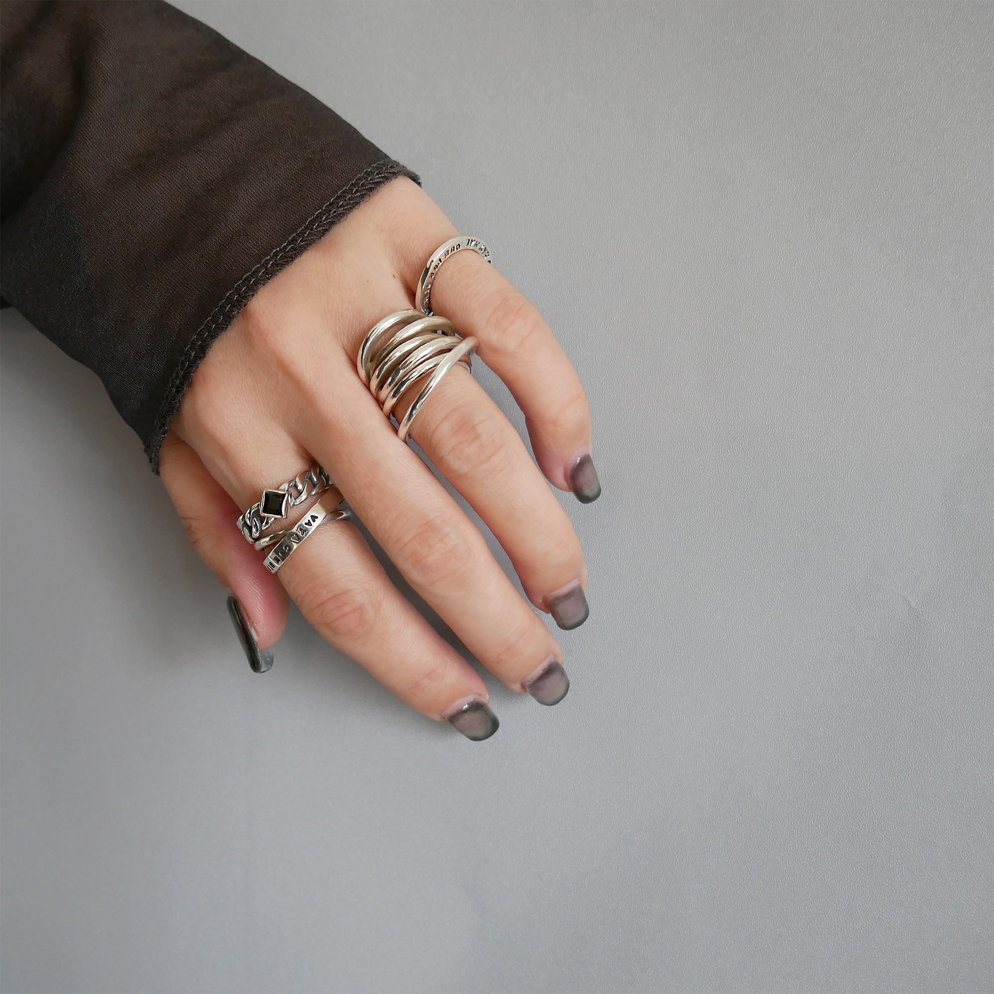 【再販・サイズ調整可】クロスリングS / silver　R038