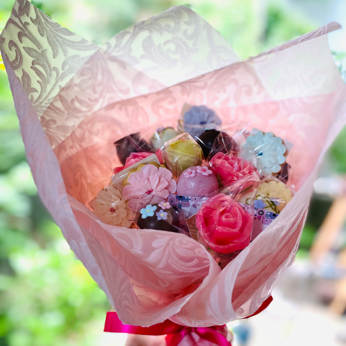 プップ さま】vintage flower ❀ * もも色の お花の ブーケ