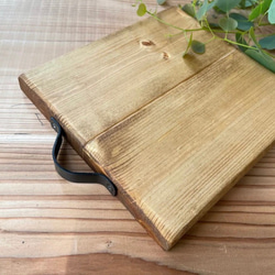 シンプル・鍋敷き＊wood plate＊ 木製 ポットマット カフェ風　木製トレー 1枚目の画像