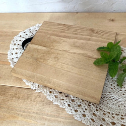 シンプル・鍋敷き＊wood plate＊ 木製 ポットマット カフェ風　木製トレー 3枚目の画像