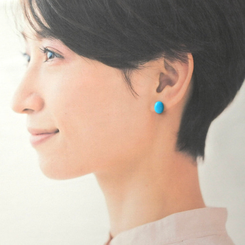 スリーピングビューティーターコイズpt900ピアス4 スリーピングビューティー・ターコイズのピアス☆サージカル