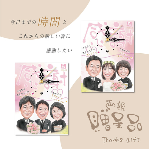 ☆オリジナル似顔絵 時計 オーダー メイド☆還暦 古希 喜寿 傘寿 米寿