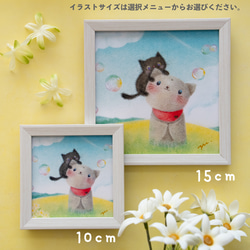 送料無料｜【複製画】「ほっこり猫地蔵さん」 パステルアート