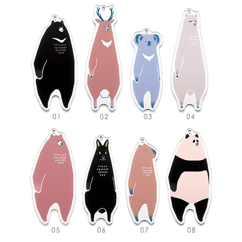 だらりとした動物たちのアクリルキーホルダー キーホルダー loozoo