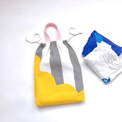 ナップサック型☆お着替え袋（大きめ！太めストライプ） 体操服袋・お着替え袋 】ナップサックに変更OK！ ストライプ