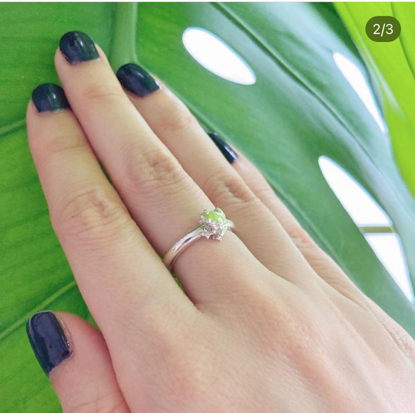 小さな小さなカエルの指輪　 3枚目の画像