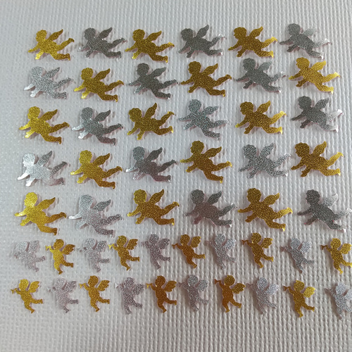 クラフトパンチ#1431メタリック 天使 50枚 フレークシール シール Y.I