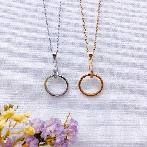指輪、ネックレス色々 大切な指輪をネックレスに＊ 「細身」 リングホルダー ペアネックレス