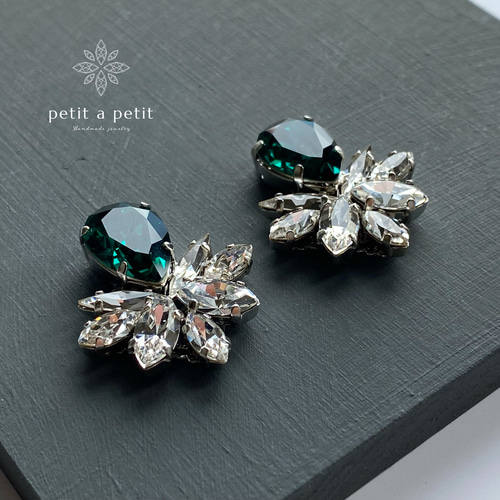 スワロフスキー®︎ ブローチ Muguet 2way クリスタル ブローチ petit a