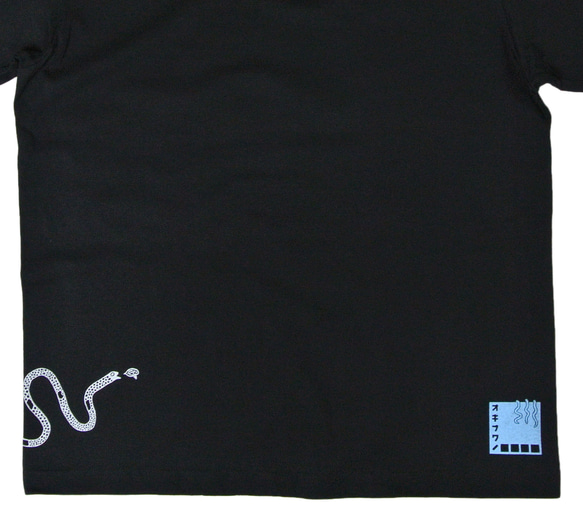 オキナワノ　チンアナゴTシャツ　黒　メンズ 3枚目の画像