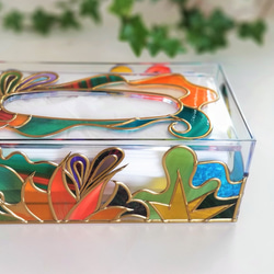 訂購☆「琉球南島黃金」玻璃藝術紙巾盒 第8張的照片