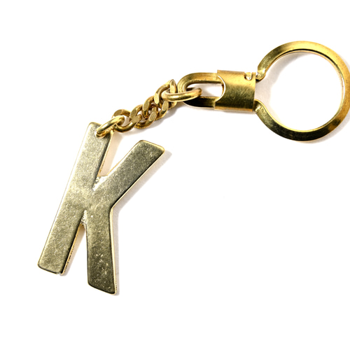 吉田三郎商店オリジナル 真鍮鋳物 アルファベット バッグチャーム