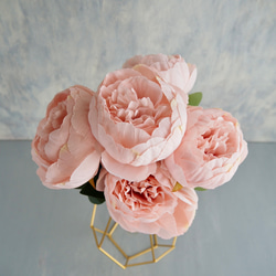 ボリューム満点！7輪咲きふんわりピオニーブーケ【ピンク】花器別売り 9枚目の画像