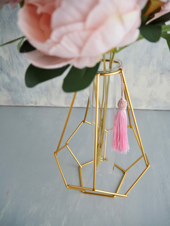 ボリューム満点！7輪咲きふんわりピオニーブーケ【ピンク】花器別売り 11枚目の画像