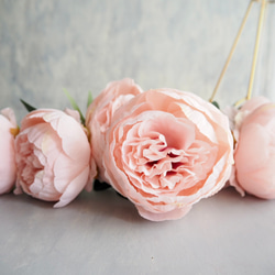 ボリューム満点！7輪咲きふんわりピオニーブーケ【ピンク】花器別売り 7枚目の画像