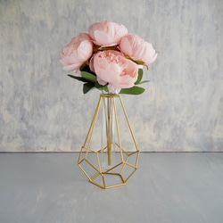 ボリューム満点！7輪咲きふんわりピオニーブーケ【ピンク】花器別売り 3枚目の画像