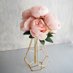 ボリューム満点！7輪咲きふんわりピオニーブーケ【ピンク】花器別売り 17枚目の画像