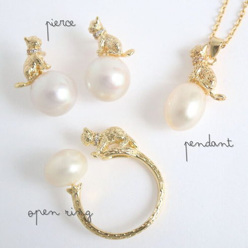 真鍮 猫チャーム ステンレスピアス Amazon | [Piena(ピエナ)] サージカルステンレス製 猫 キャット