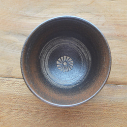 【訳あり品】飯椀（大）／黒・焼き〆陶器（レンジ、オーブン、食洗機ＯＫ） 5枚目の画像