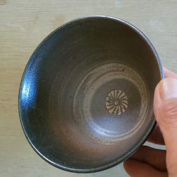 【訳あり品】飯椀（小）／黒・焼き〆陶器（レンジ、オーブン、食洗機ＯＫ） 12枚目の画像