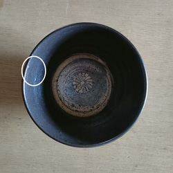 【訳あり品】飯椀（小）／黒・焼き〆陶器（レンジ、オーブン、食洗機ＯＫ） 7枚目の画像
