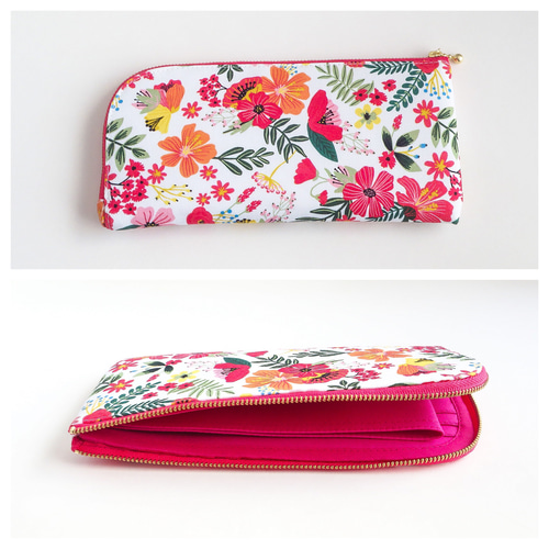 最終販売＊ L字ファスナー長財布 Floral White ＊331＊ 長財布