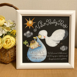 出産祝い、お誕生記念に！/名入れ/ベビーボード/命名ボード/色、文字