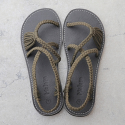 【Malapa Sandal】ナイロンストラップサンダル Risa LO カーキ フラットビーサン スポサン 3枚目の画像