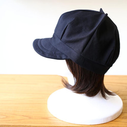 ネコになれる帽子。ニャスケット(ブラックデニム)6BKDE 3枚目の画像