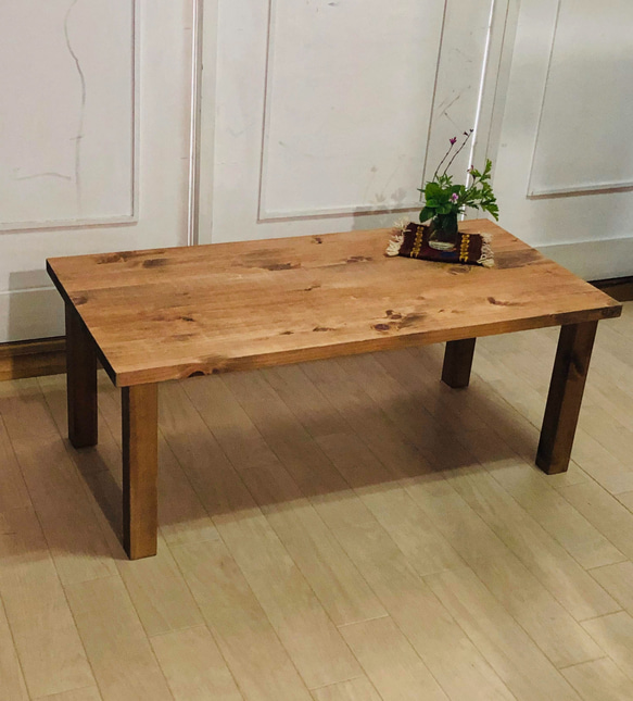 国産ひのき無垢材のローテーブル 90cm×45cm ローテーブル・リビング