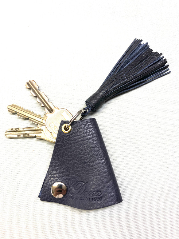 Italian leatherキーケース‼️ソフトshrink フリンジ付き 2枚目の画像