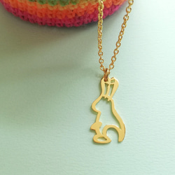 平假名設計「Rabbit」字樣項鍊 送給兔年出生人士的絕佳禮物 第4張的照片