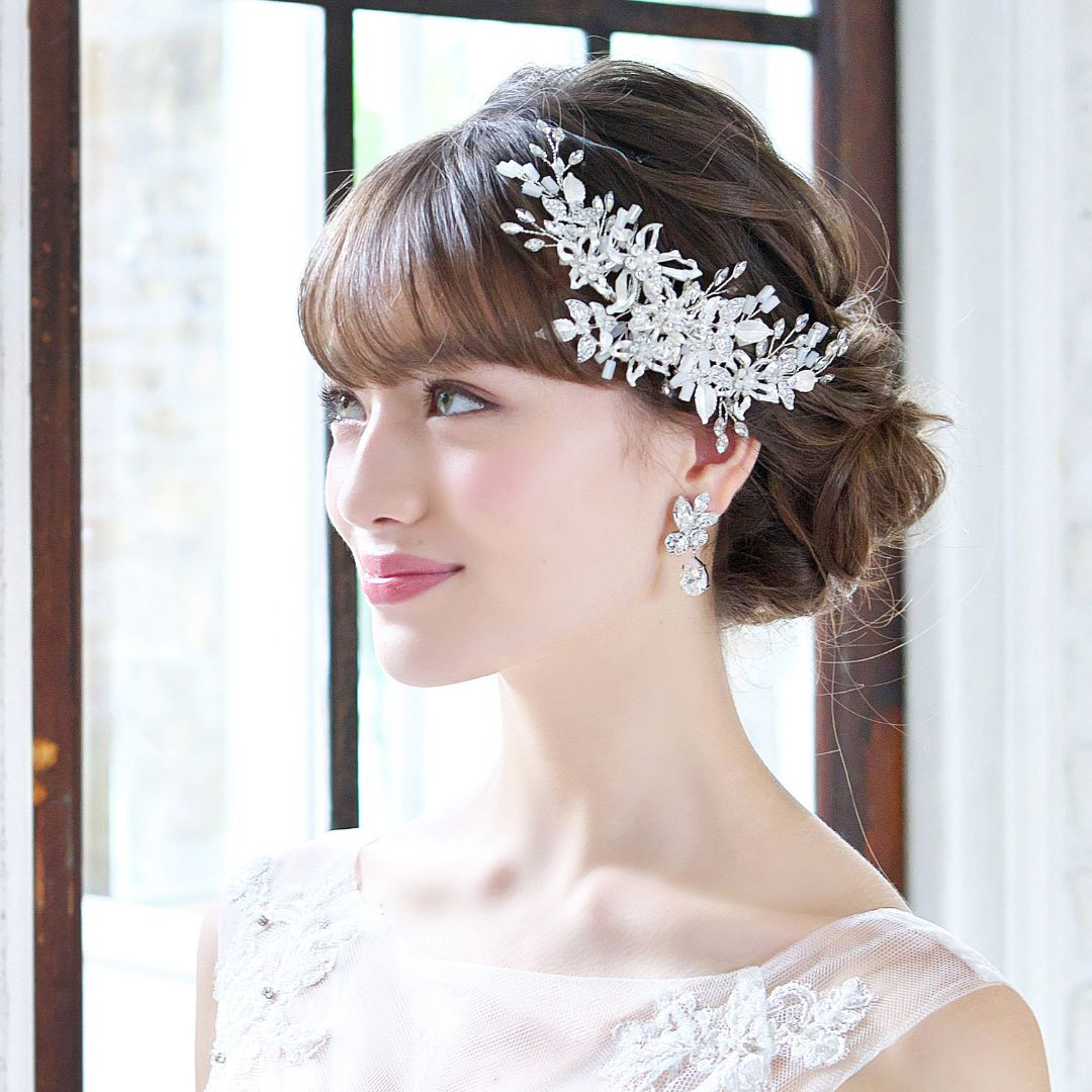 ヘッドドレス【ミラ】H-125|花嫁 小枝 ウエディング 結婚式