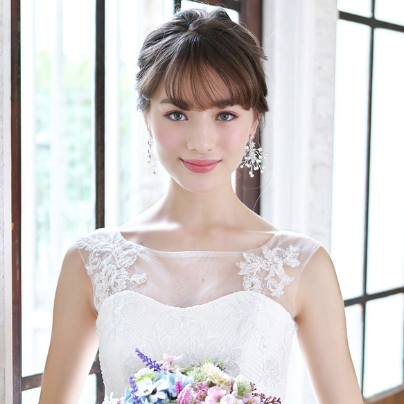 プリシラ イヤリング/ピアス(TE-02)|花嫁 小枝 シルバー ゴールド 大ぶり 結婚式 ウエディング 前撮り お色直 4枚目の画像