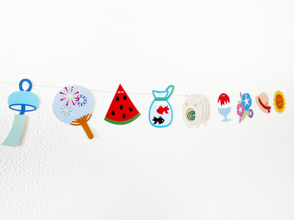 夏の季節のガーランド日本の夏の夏休み 6枚目の画像