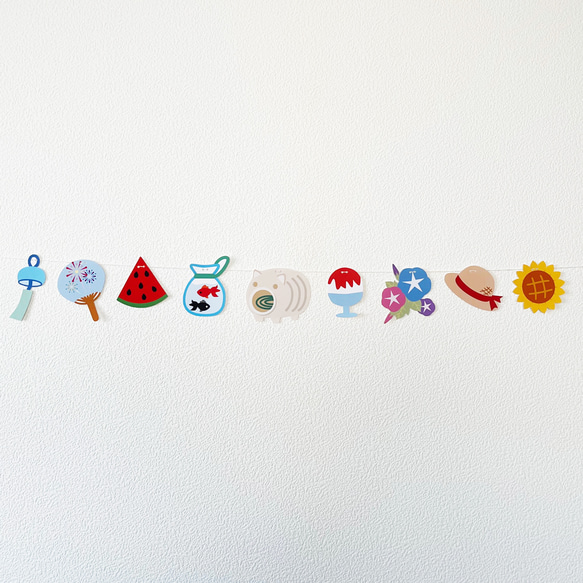 夏の季節のガーランド日本の夏の夏休み 5枚目の画像