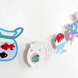 夏の季節のガーランド日本の夏の夏休み 4枚目の画像