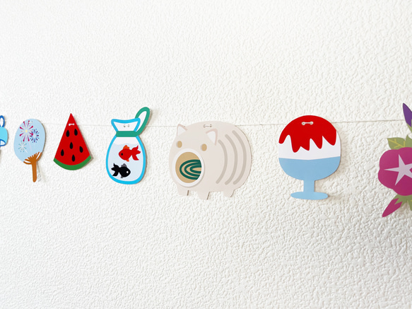 夏の季節のガーランド日本の夏の夏休み 8枚目の画像