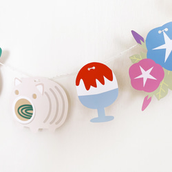 夏の季節のガーランド日本の夏の夏休み 3枚目の画像