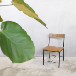 ＼送料無料／[S.T Chair]ダイニングチェア 椅子 レザーチェア 本革 レザー アイアン リビング-71_l- 8枚目の画像