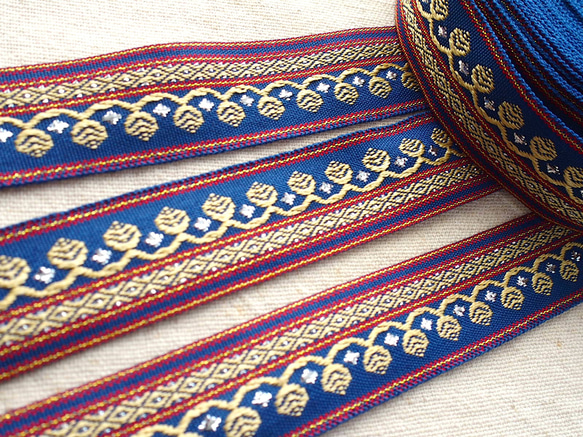 インド刺繍リボン　チロリアンテープ　110種類 35mm幅 インド刺繍リボン【10センチ単位】花柄 チロリアンテープ