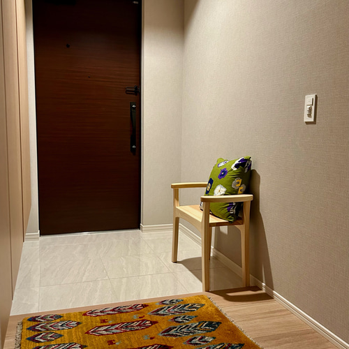 無垢材◇紀州ヒノキの玄関スツール 椅子（チェアー）・スツール G