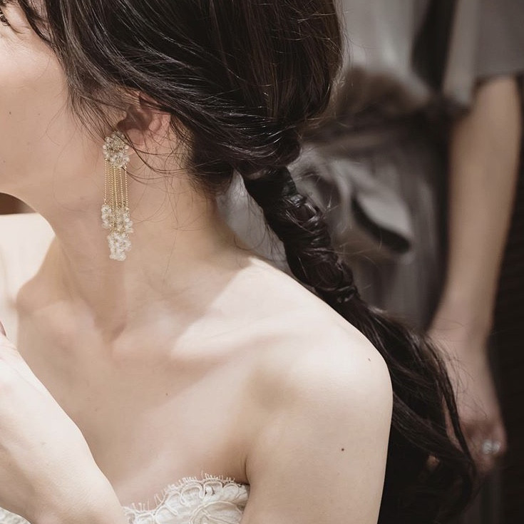 FD(ピアス)(4カラー)ウェディング、ブライダル、結婚式やパーティなどのお呼ばれにも