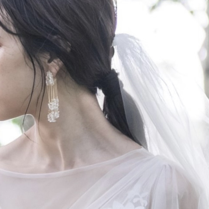 FD(ピアス)(4カラー)ウェディング、ブライダル、結婚式やパーティなどのお呼ばれにも