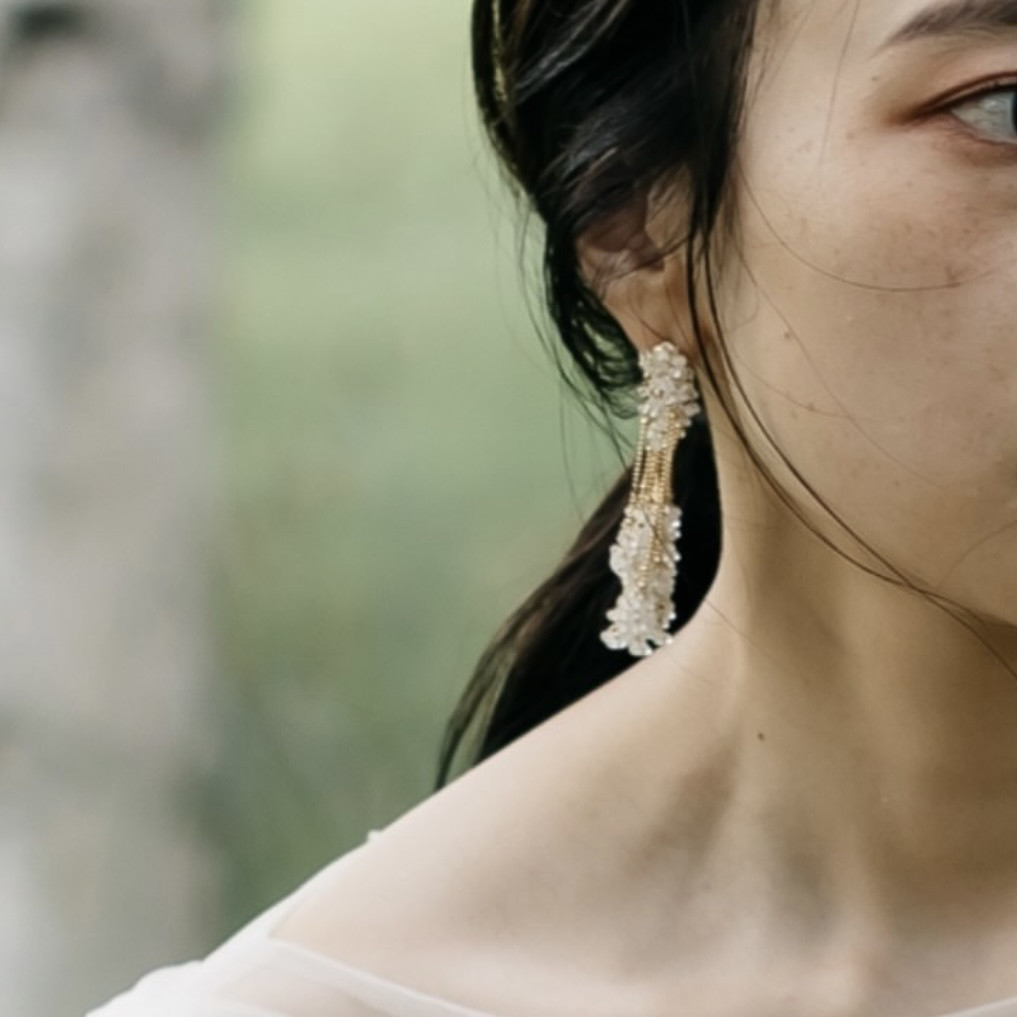 FD(ピアス)(4カラー)ウェディング、ブライダル、結婚式やパーティなどのお呼ばれにも