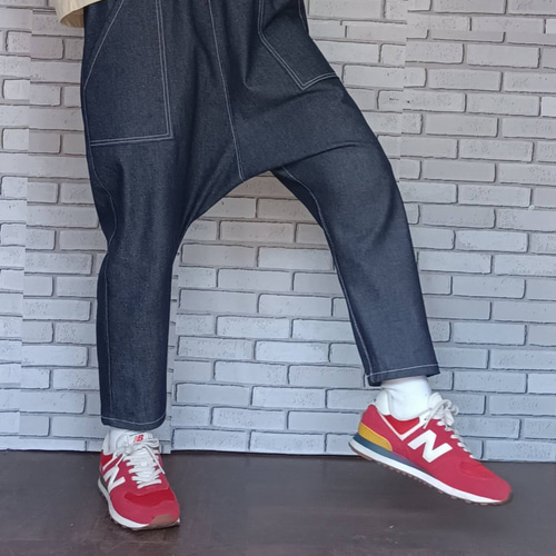 saki　サイズオーダー　岡山デニムサルエルパンツ UNFINISHED岡山デニムサルエルパンツ | UNFINISHED
