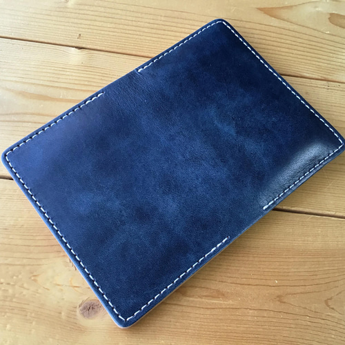 新品・未使用品】genten 名刺ケース カードケース 牛皮 ネイビー